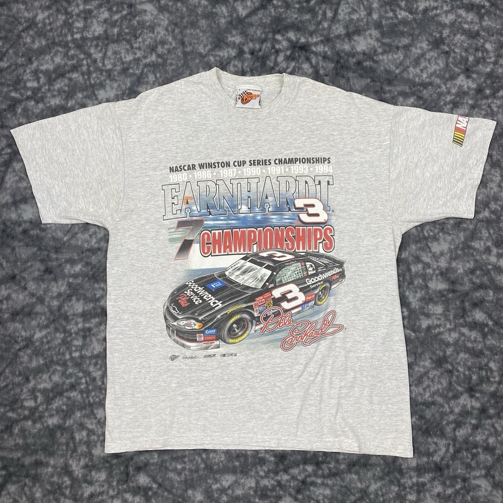 DALE EARNHARDT NASCAR TShirt Mens Size L Championships Vintage Winners Circle